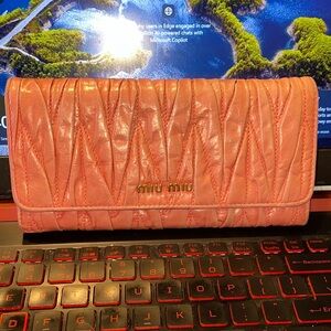 Miu Miu Coral vintage leather Wallet, pre loved